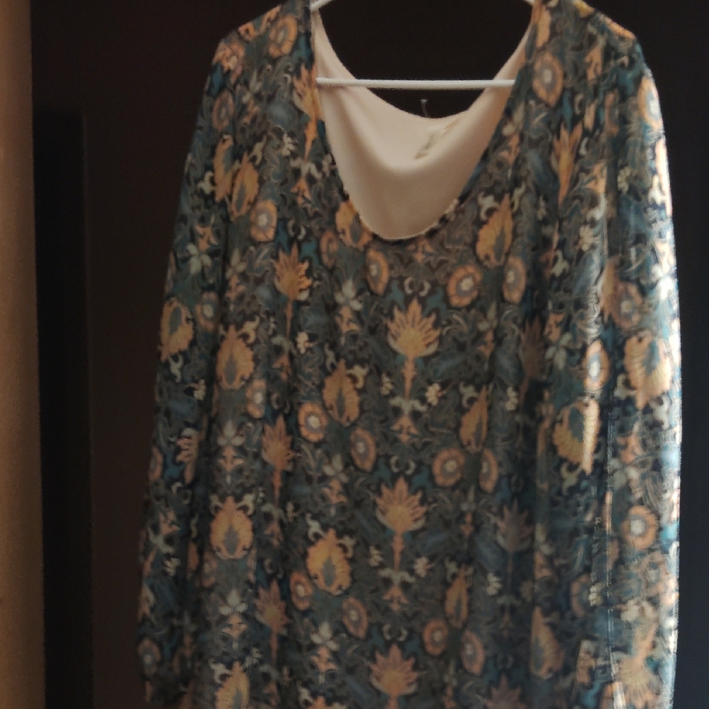 Tacera Beige Long Sleeve Dress